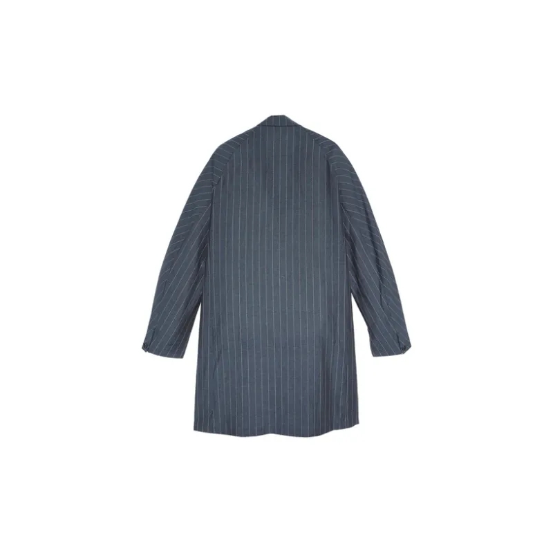 CROQUIS Trench Coats Unisex 980 Dark Blue Stripes/Plaid-1