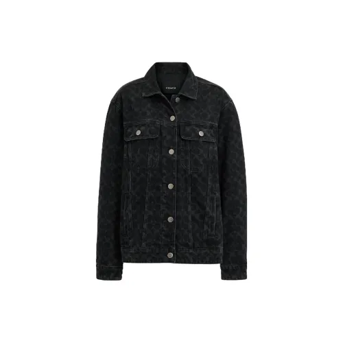 COACH Denim Jackets Women's Black