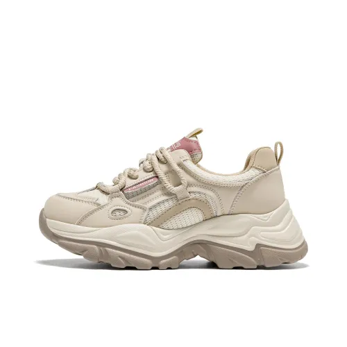 Spider King Low Top Chunky Sneakers Women's Apricot