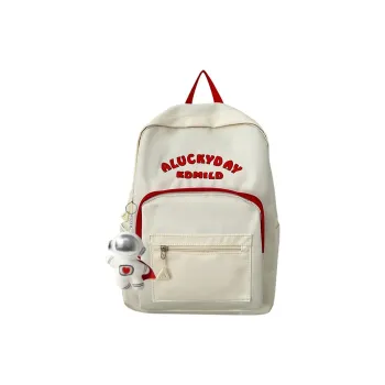 BRABOSTON Nylon Backpack Large Size Unisex White Red/White Blue/Black/Yellow