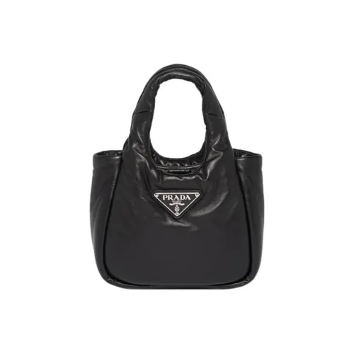PRADA Small Padded Soft Nappa Leather Bag Black