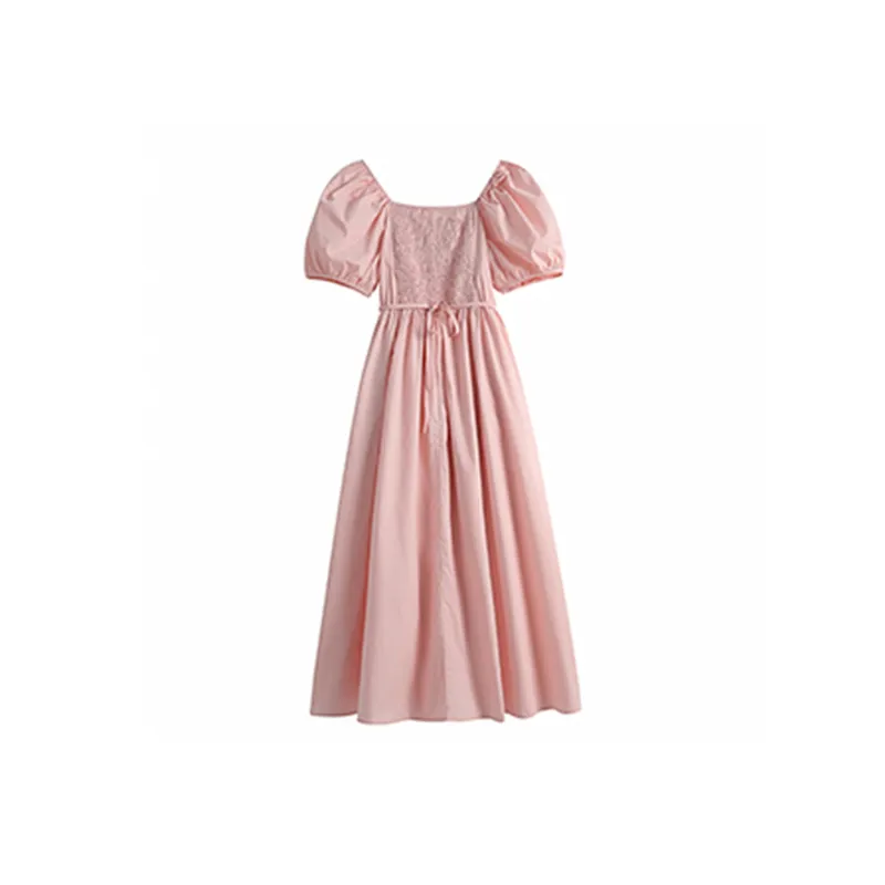 EIDOLON GRAIN Short Sleeved Dress Women's Cherry Blossom Pink-1
