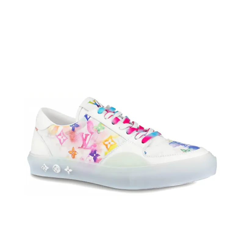 LOUIS VUITTON Ollie Sneakers 'White With Colorful Monogram'-1