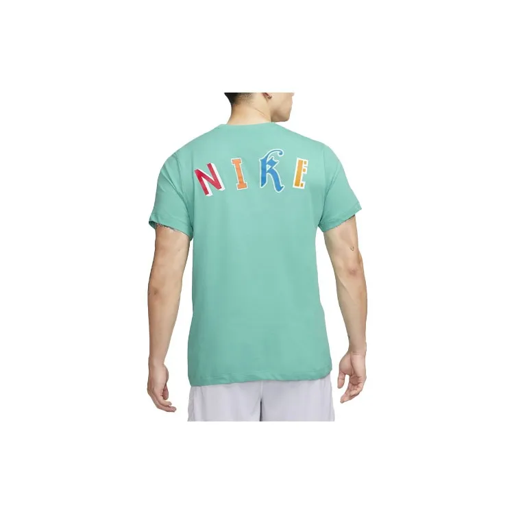 Nike Dri Fit T Shirts Men Turquoise-1