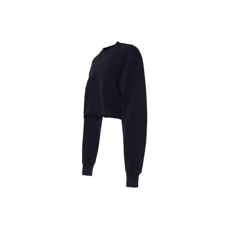 AMBUSH Logo Embroidered Crewneck Cropped Sweatshirt-2