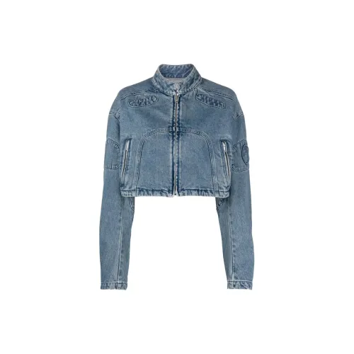 AMBUSH Cropped Denim Biker Jacket