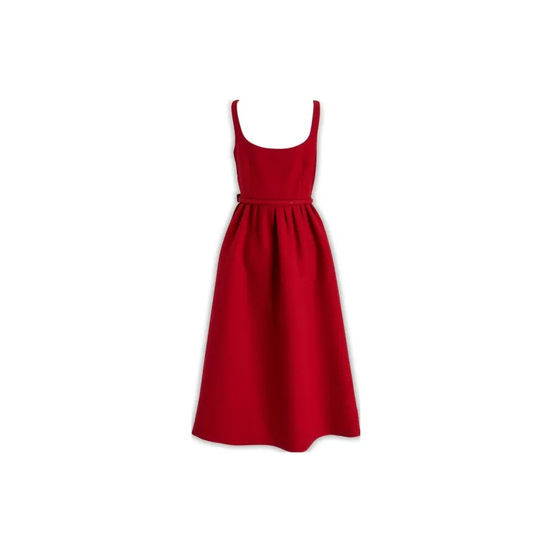 DIOR Belted Waist Sleeveless Dress-1
