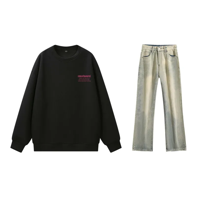 SUNSETMONENT Sweatshirt Set Unisex-20