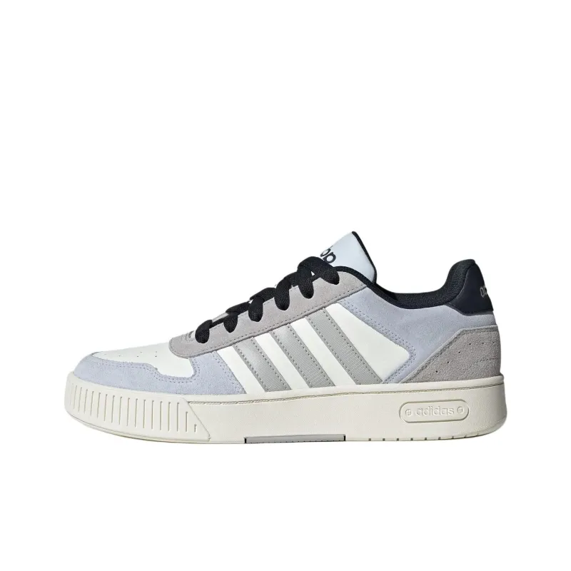 Adidas Neo D PAD Anti Slip Wear Resistant Low Top Skateboard Shoes Unisex White Gray Blue-0