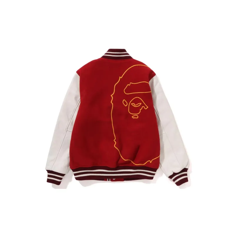 Bape Giant Ape Head Varsity Jacket-1