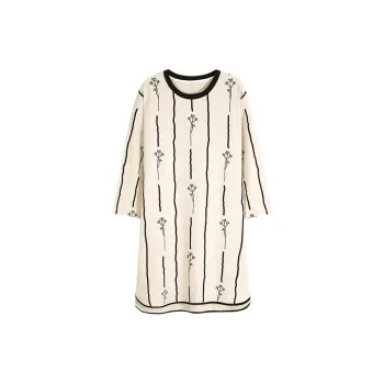 MIIOW Nightgown Women's Light Skin Stripes
