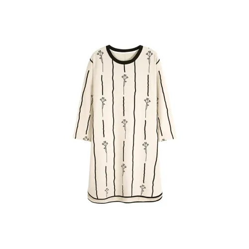 MIIOW Nightgown Women's Light Skin Stripes
