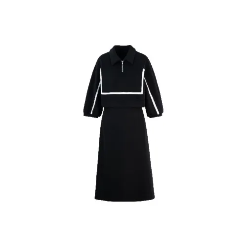 BASIC HOUSE Long-Sleeved Dresses Women's Black