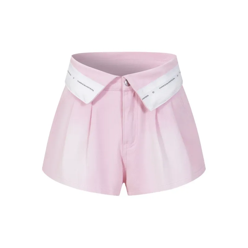 Three Quarters Denim Shorts Women's-3