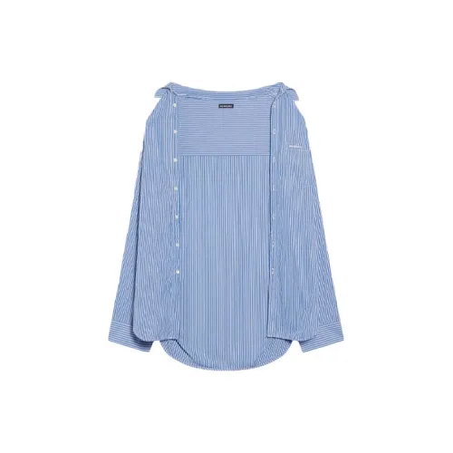 Balenciaga Shirts Men Light Blue