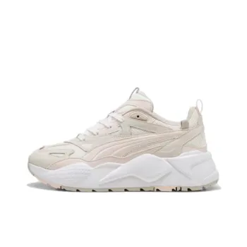 PUMA RS X Anti Slip Wear Resistant Low Top Casual Shoes Women's Ecru