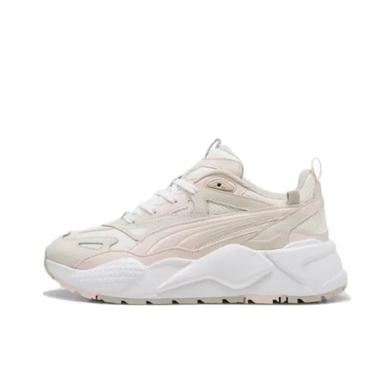 PUMA RS X Anti Slip Wear Resistant Low Top Casual Shoes Women's Ecru-0