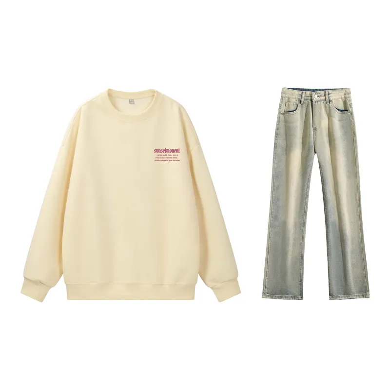 SUNSETMONENT Sweatshirt Set Unisex-32