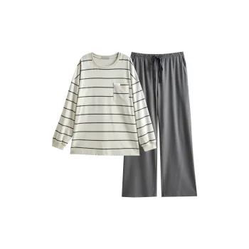 Same Language Pajama Set Men's Warm Apricot Purple Gray