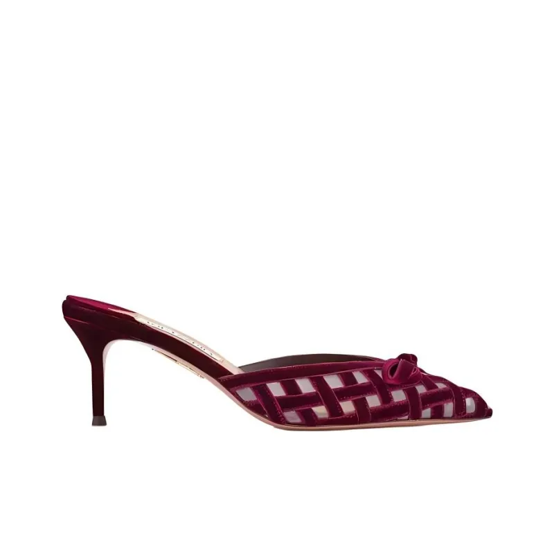 AQUAZZURA Closed Toe Slippers 6.5cm Women's Pink-1
