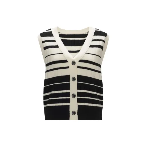 CoLove Sweaters Women's Black With White