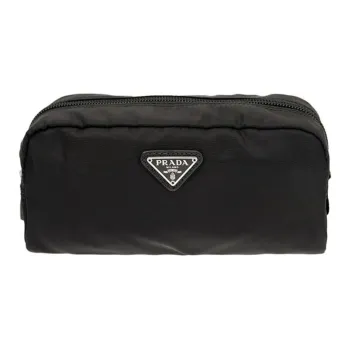 PRADA Nylon Makeup Bags Clutches Unisex Black
