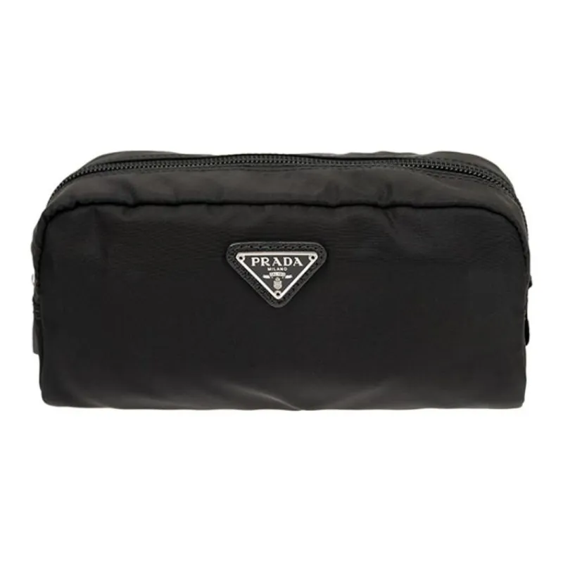 PRADA Nylon Makeup Bags Clutches Unisex Black-0