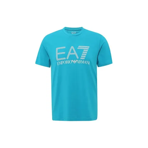 EMPORIO ARMANI T-Shirts Men Lake Blue