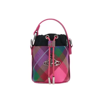 Vivienne Westwood Mini Daisy Checked Drawstring Bucket Bag