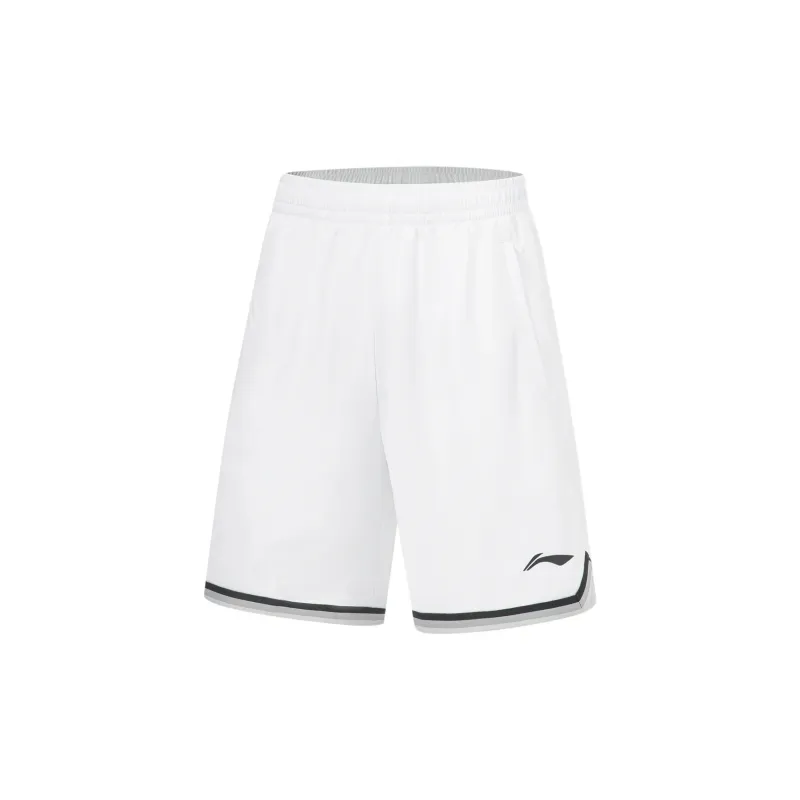 LiNing CBA Collection Professional Basketball Collection Basketball Suit Men's Standard White-4