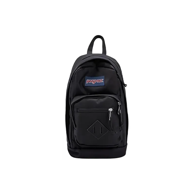 JanSport Polyester Sling Bag Shoulder Bag Crossbody Bag Small Size Unisex Black-0
