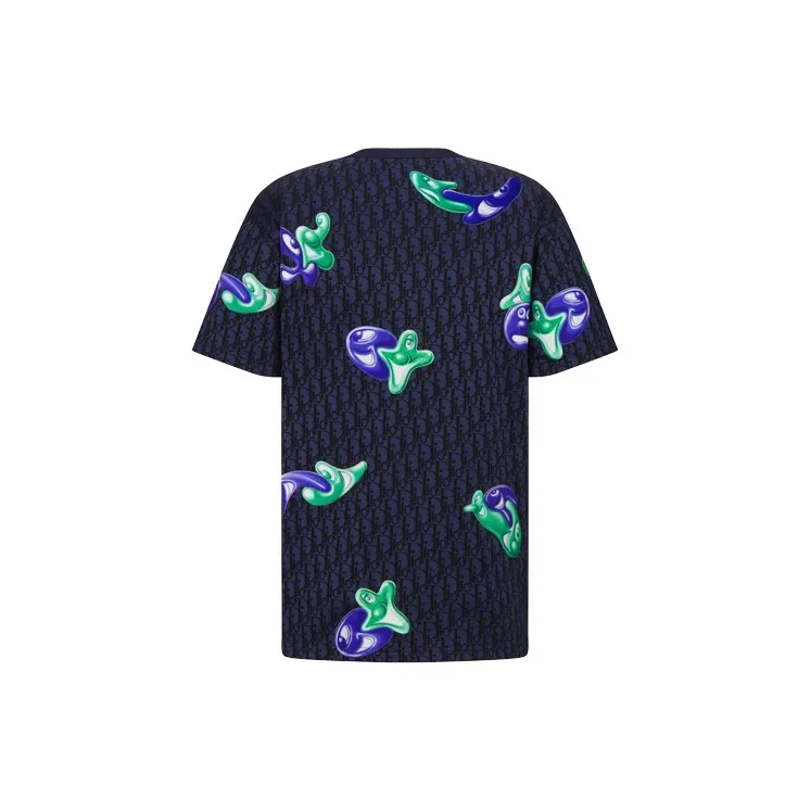 DIOR Quarterly New Products T-Shirts Men Navy-1