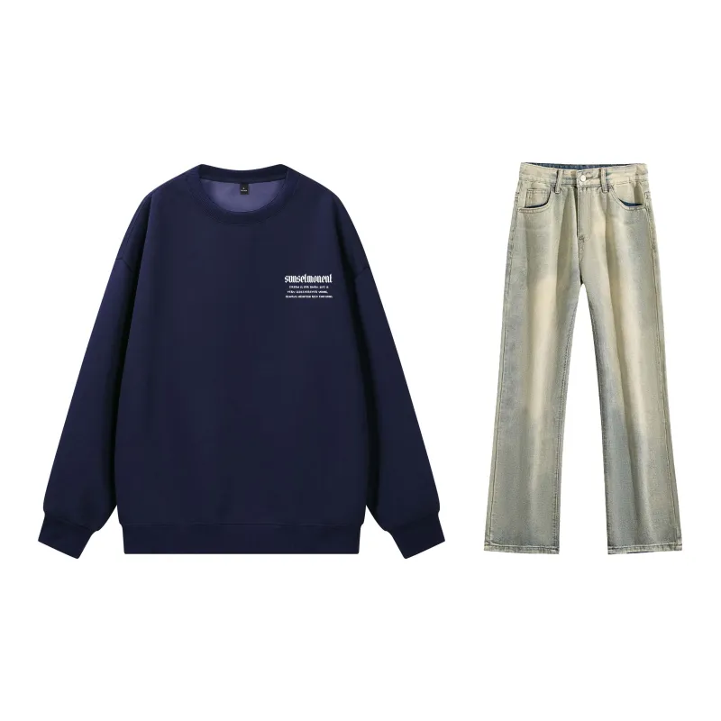 SUNSETMONENT Sweatshirt Set Unisex-37