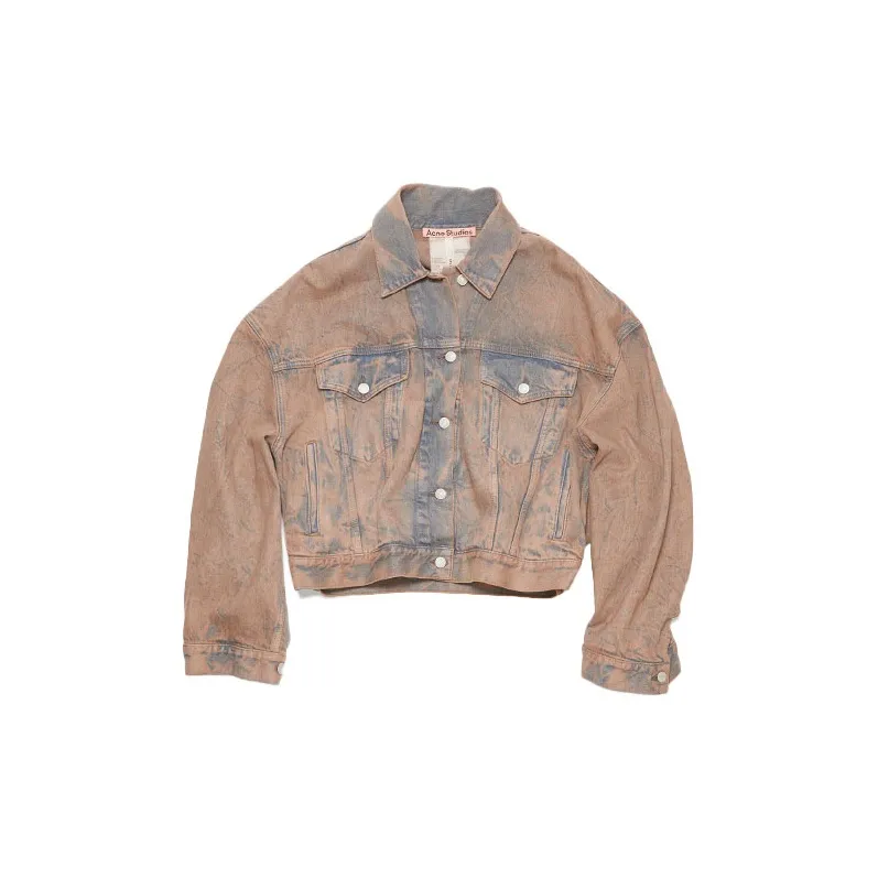Acne Studios Exaggerated Fit Denim Jacket Morris Light Pink/Grey-1