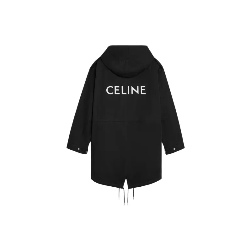CELINE Long Parka In Technical Cotton-1