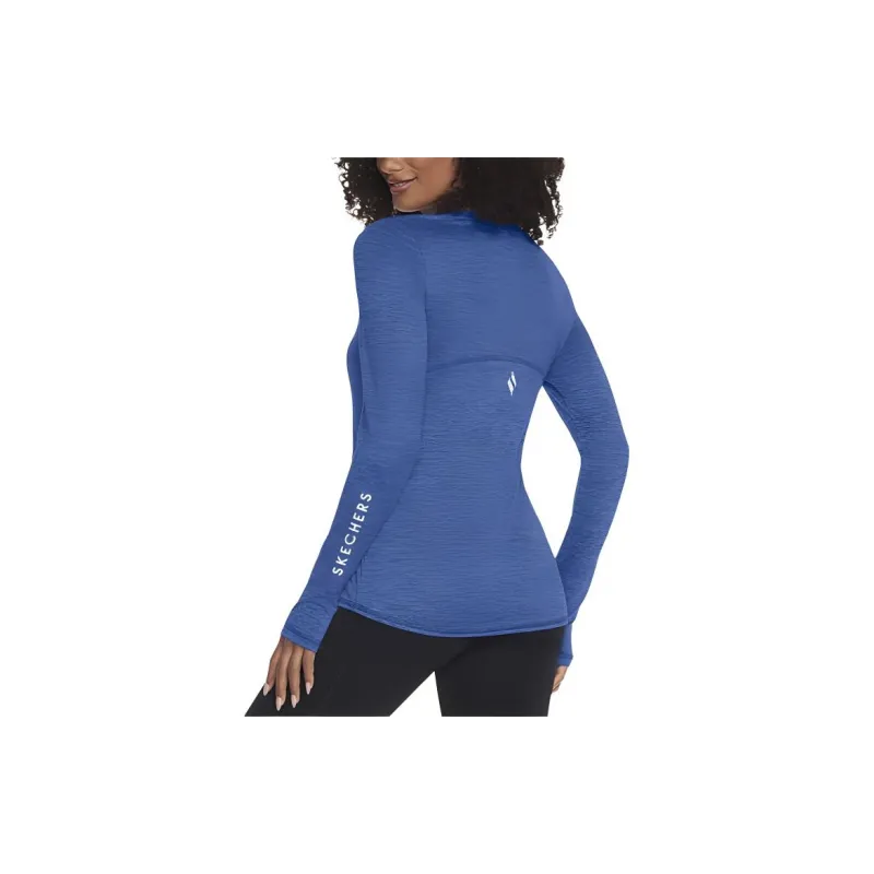 Skechers GO DRI Swift LS T-Shirt Women's Royal Blue-1