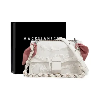 MACKJANICE PU Shoulder Bag Women's White & Pink