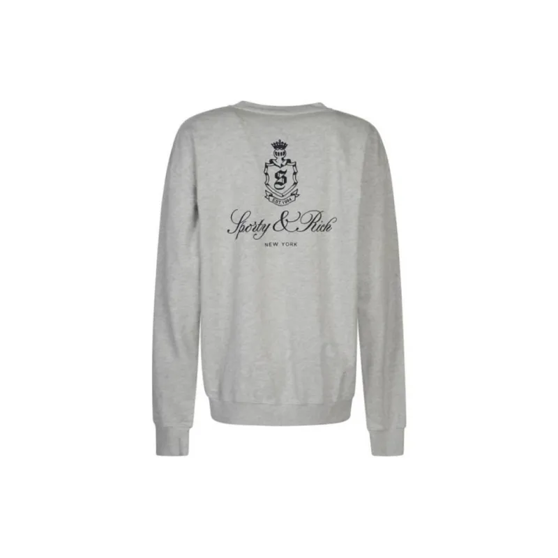 SPORTY & RICH Sweatshirts Men Gray White-1