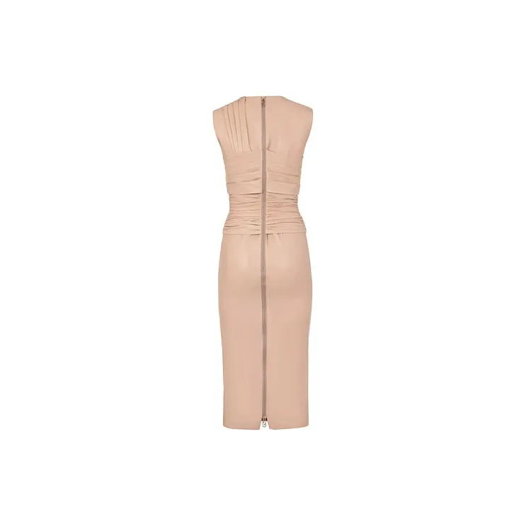 FENDI X Skims Leather Dress Mica-1
