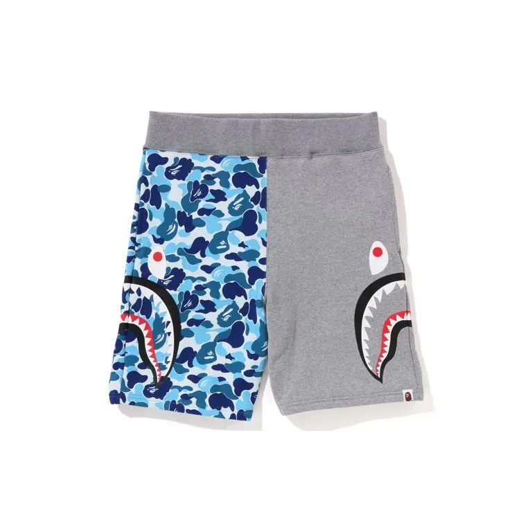Bape Abc Camo Side Shark Sweat Shorts-1