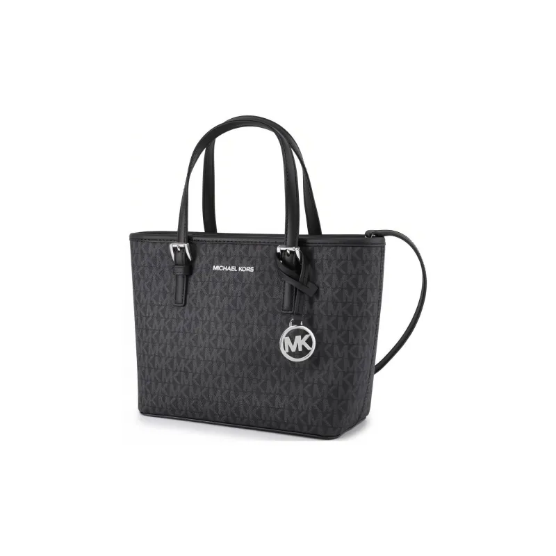 MICHAEL KORS Jet Set PVC Tote Bag, Shopping Bag, Handbag, Shoulder Bag, Crossbody Bag Mini Women's Black-3