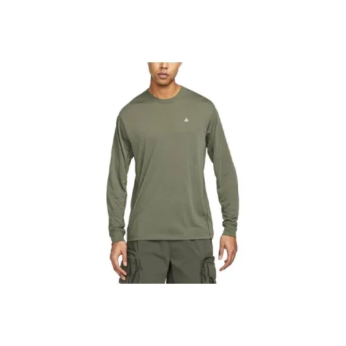 Nike T-Shirts Men Olive Green