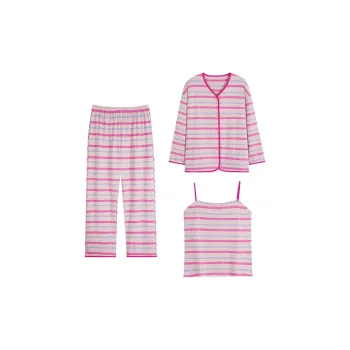 MIIOW Trend Party Series Pajama Set Women's Pink Stripes