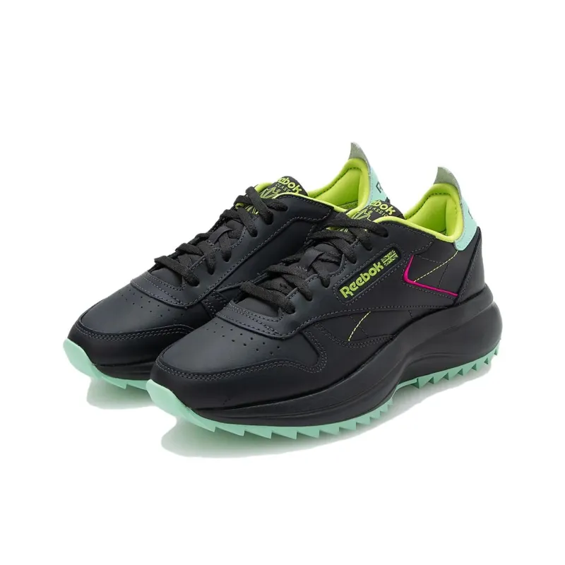 Reebok Women's Classic Leather Sp Extra 'Black Laser Lime' Women's-2