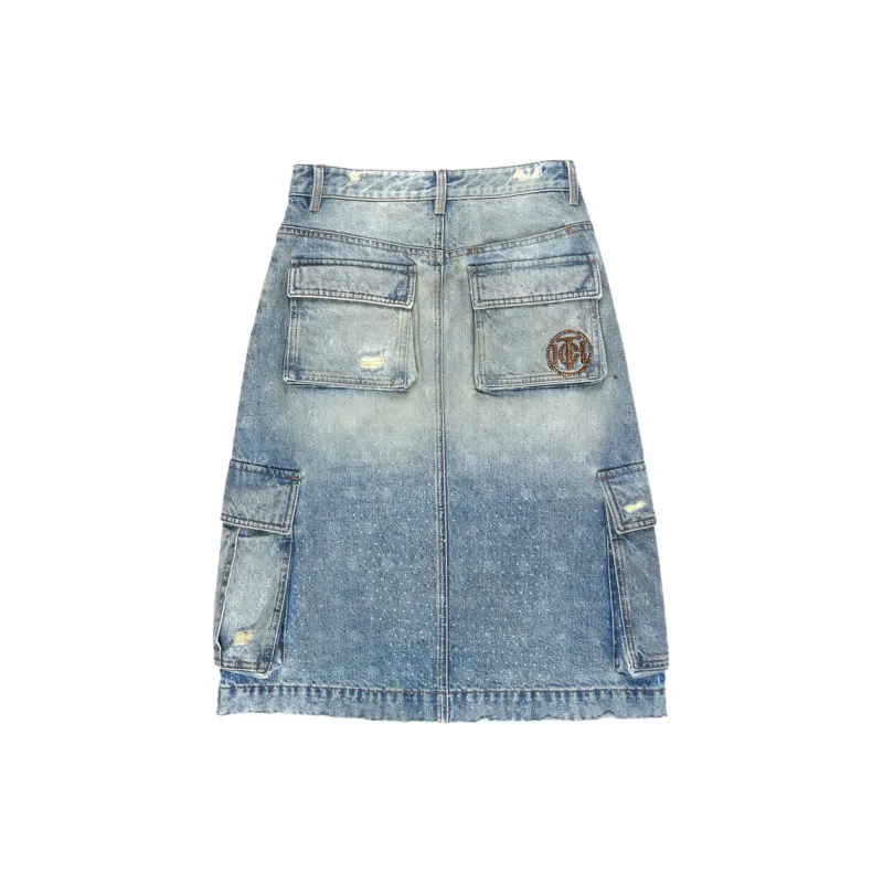 TCH Denim Long Skirts Women's Denim Blue-1
