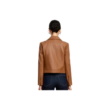 FORTEI Leather Jacket Women's Ginger Yellow