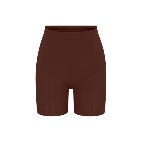 SKIMS SEAMLESS SCULPT MID THIGH SHORT Underpants Women's COCOA/Cocoa