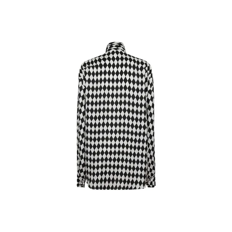BALMAIN Geometric Patterned Satin Shirt-1