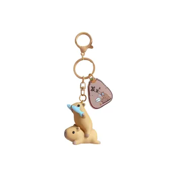 Baimao Resin Keychain Backpack Pendant Keychain Unisex
