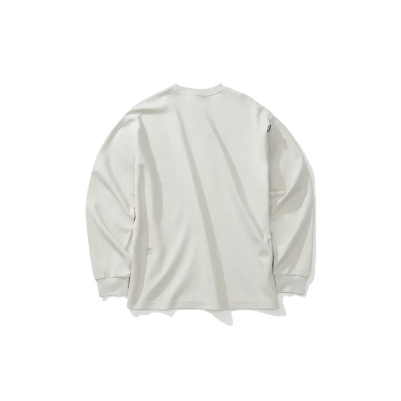 Nautica White Sail Long Sleeved Crew Neck T Shirt Unisex-1
